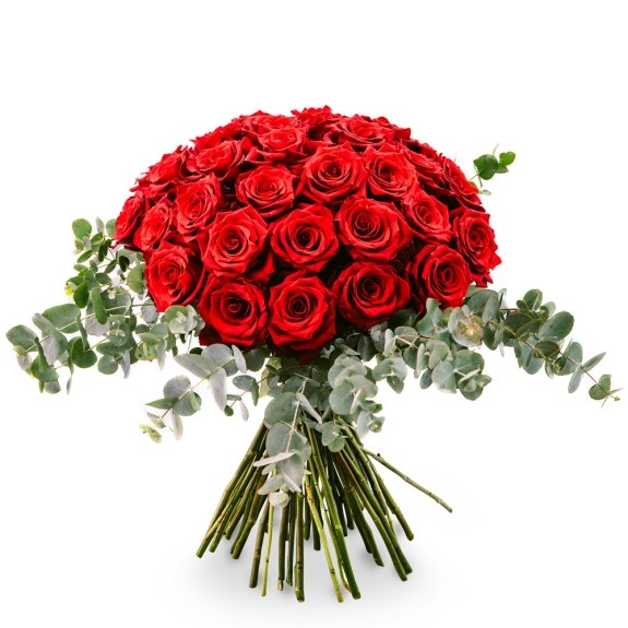 Μπουκέτο με 40 κόκκινα τριαντάφυλλα