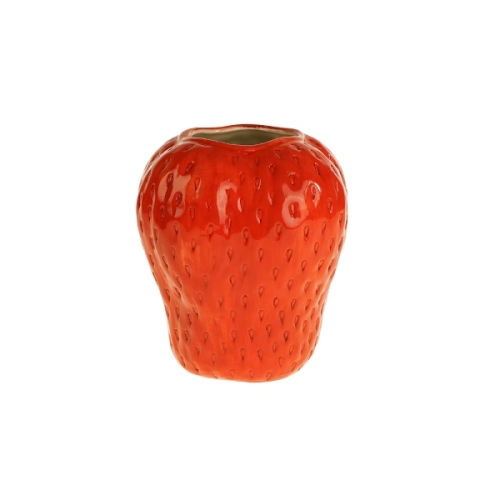 Glossy strawberry vase 18cm