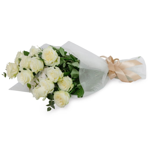 Ανθοδέσμη με λευκά τριαντάφυλλα