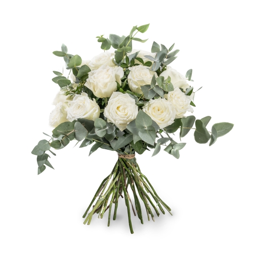 White roses bouquet