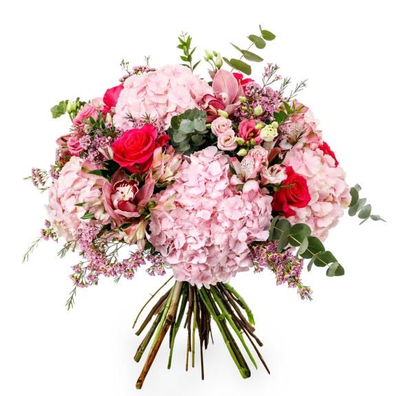 Premium Bouquet with pink hydrangeas