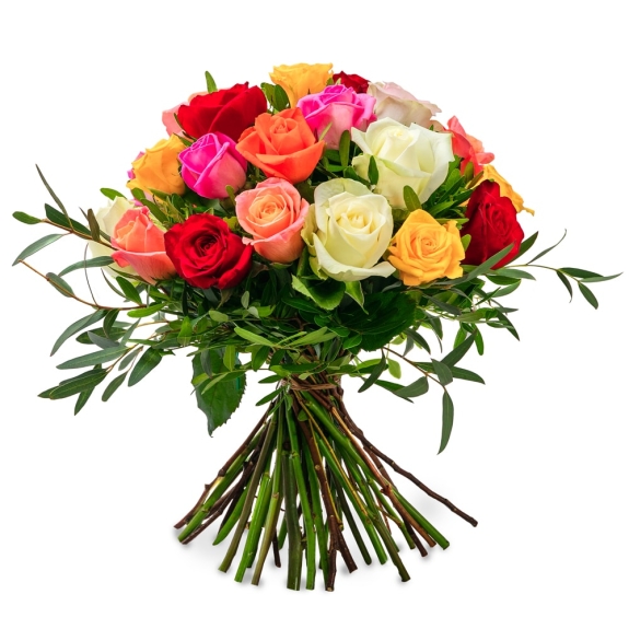 Colourful roses bouquet