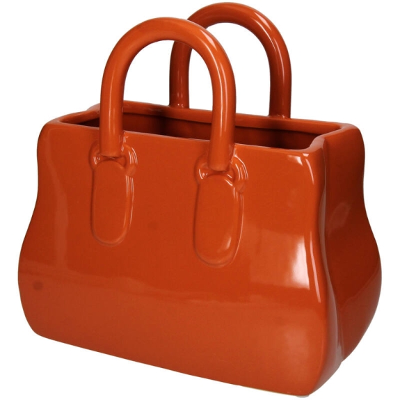 Orange ceramic vase shopping bag