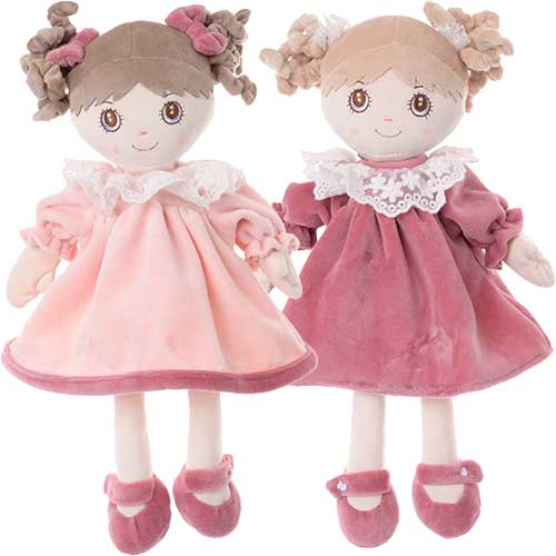 Dolls in pink dresses