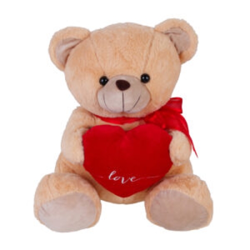 Brown teddy bear with a heart love 50 cm