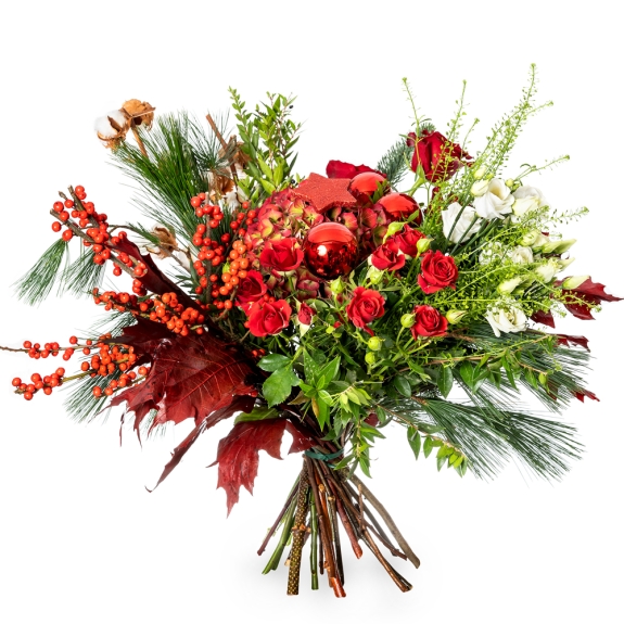 Premium χριστουγεννιάτικο μπουκέτο σε layers